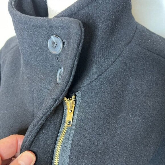 J. Crew Black Pea Coat - Picture 5 of 9